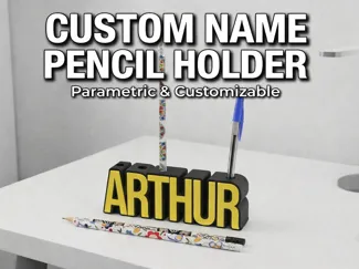 Custom Name Pencil Holder - CUSTOMIZABLE