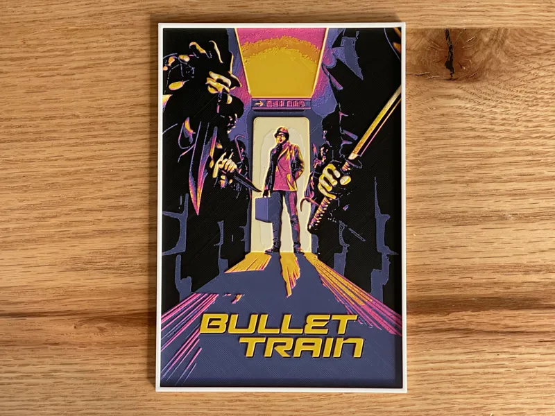 Bullet Train (2022) Hueforge Movie Poster