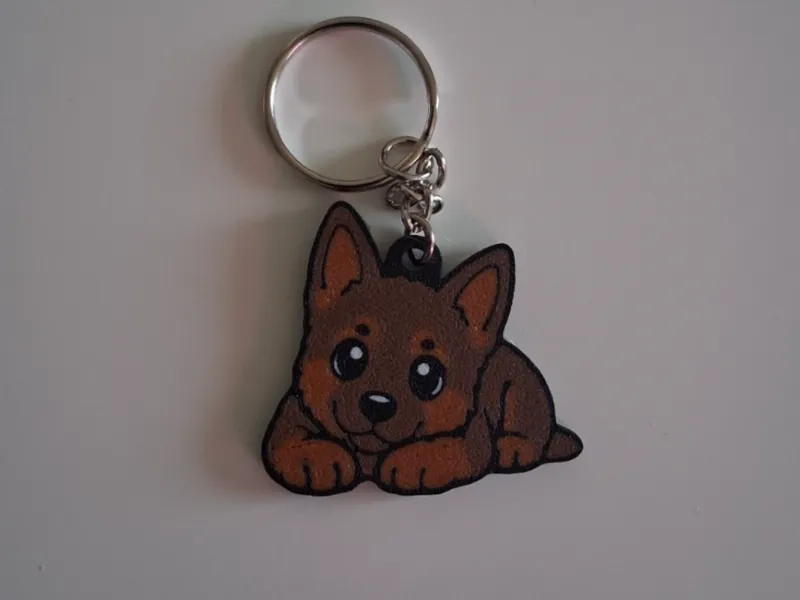 german shepherd dog keychain