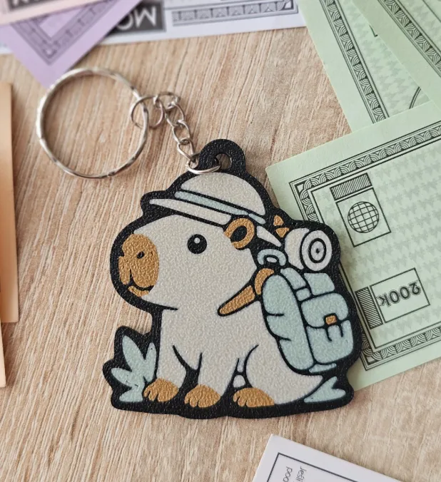 Capy Castaway – Adventure Capybara Keychain view 2