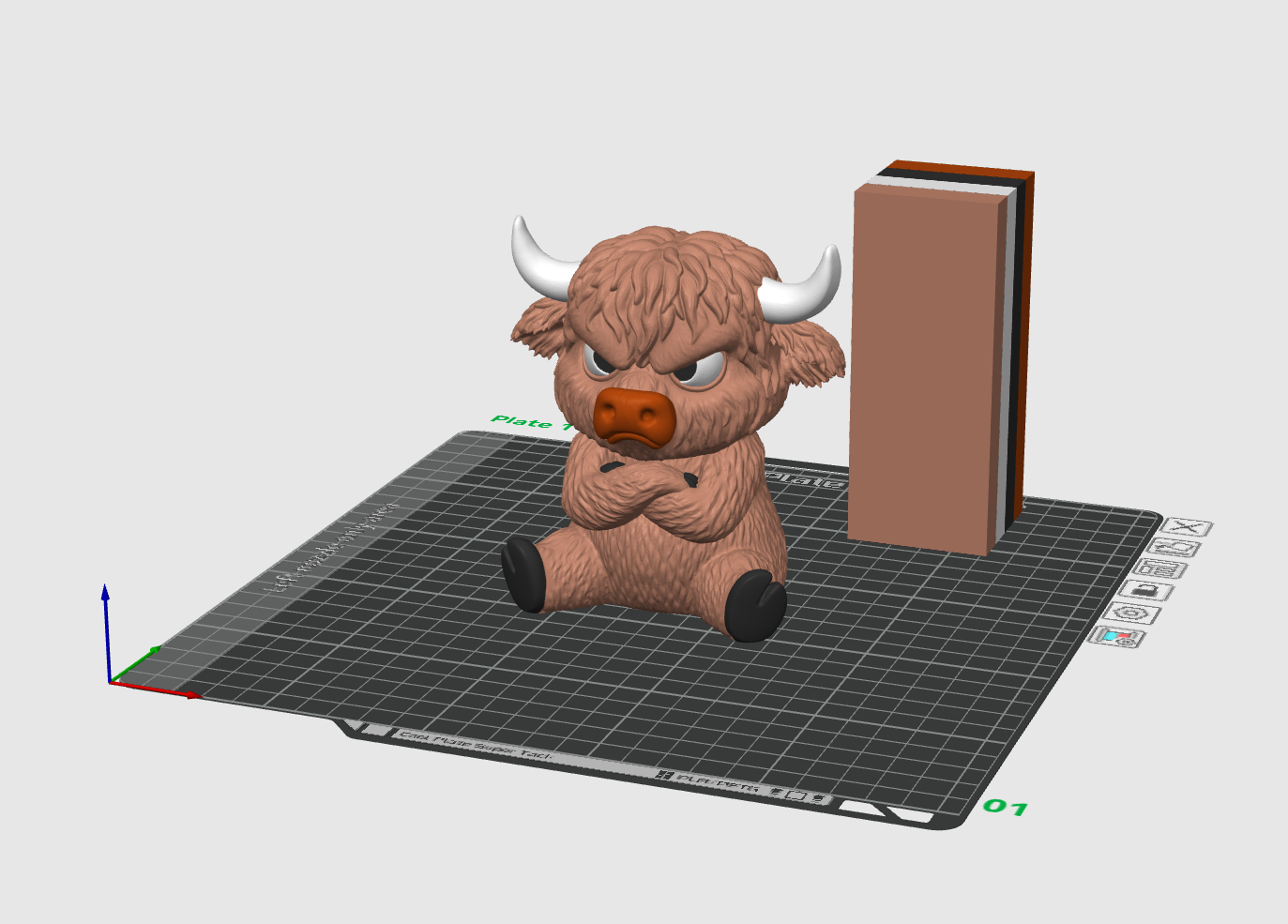 Miniatura 2 do modelo 3D Grumpy Highland Cow