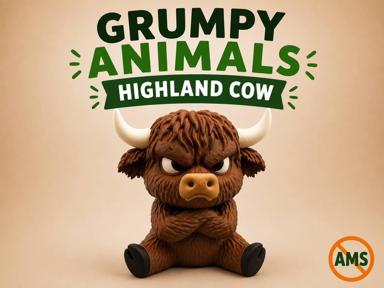 Grumpy Highland Cow