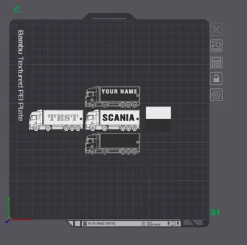 Llavero de camión personalizado con nombre — vista de referencia 3