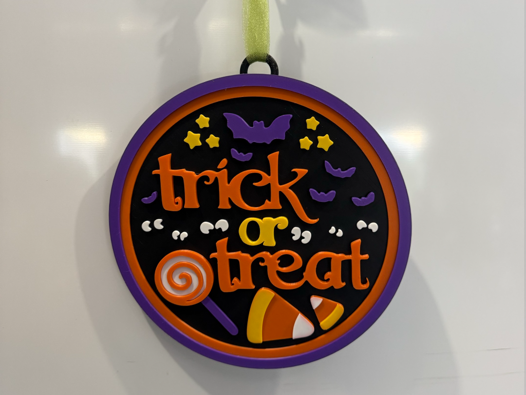 Trick or Treat Wall Plaque Sign 3D model