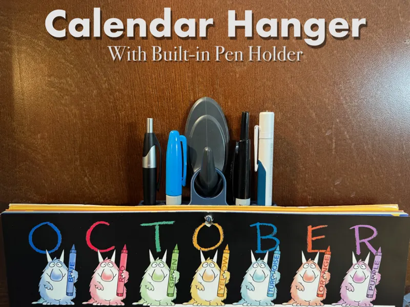 Calendar Hanger with Pen Holder