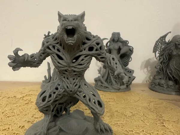 Aerial Werewolf – 3D Printed Desk Figurine