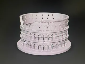 Roman Colosseum Miniature  Weathered Ruins Desktop