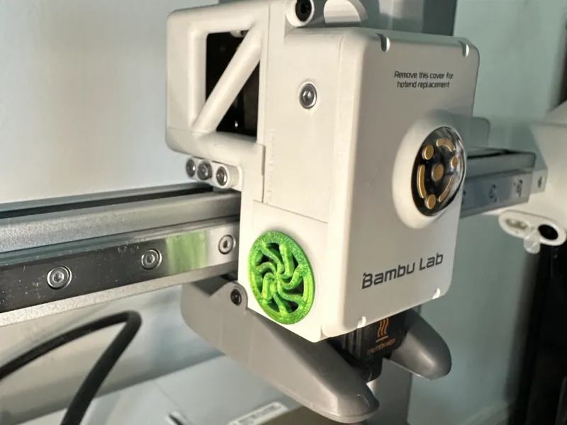 Spiral Fan Cover for Bambu Lab A1 – Snap-On Design