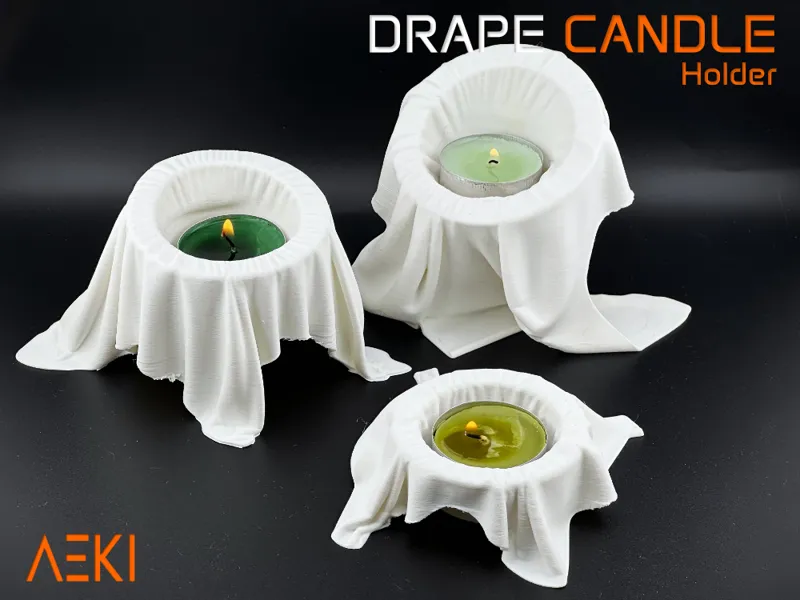 Drape candle holder
