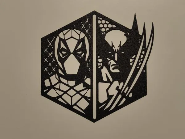Décoration murale Deadpool et Wolverine