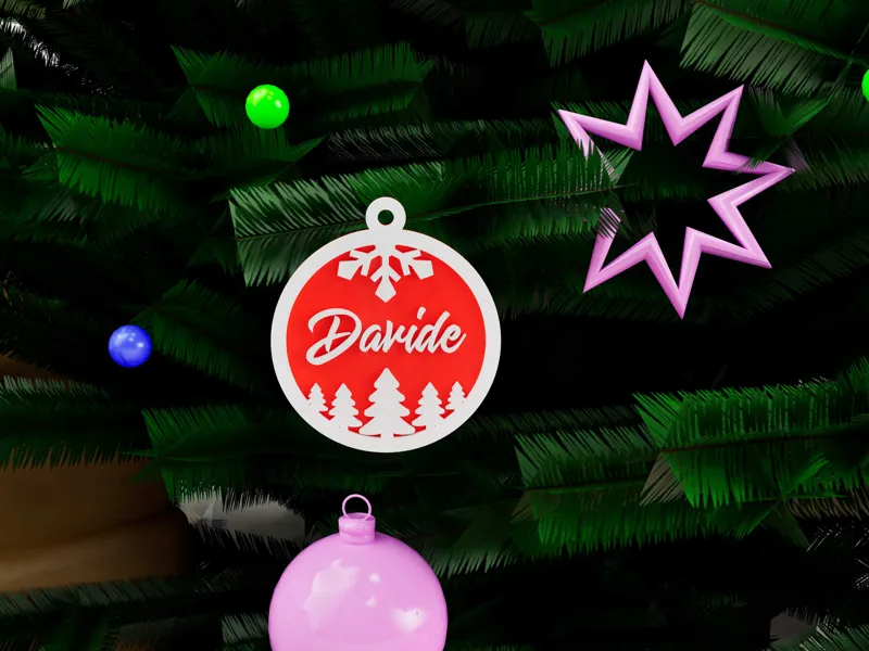 TDN - Christmas decoration with editable name