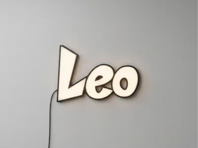 3D LED Name Sign - Custom Lightbox - Leo