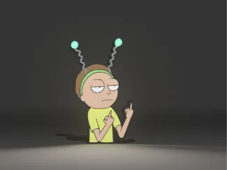 Middle Finger Morty Lightbox