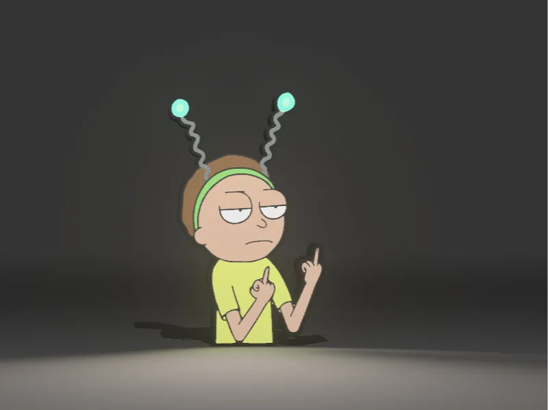 Middle Finger Morty Lightbox