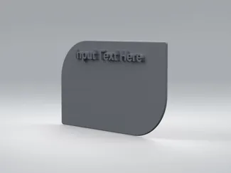 Rounded Business card with custom text