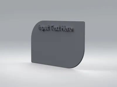 Rounded Business card with custom text