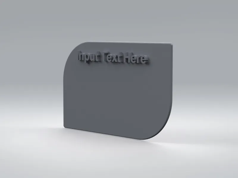 Rounded Business card with custom text