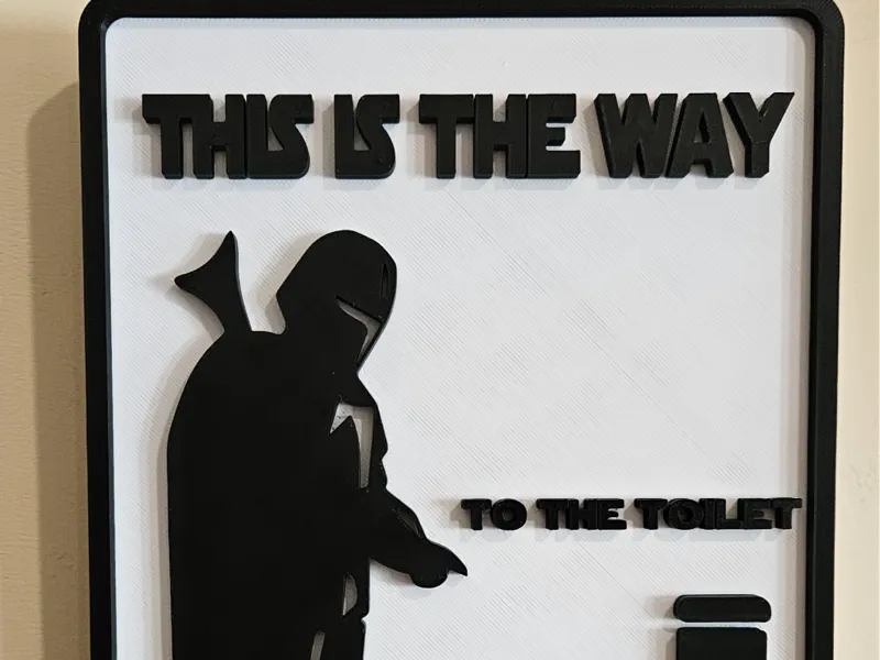 This is the Way to the Toilet Sign