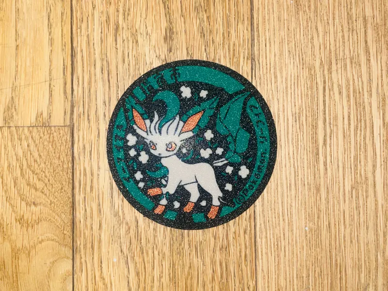 Pokemon Manhole Cover Coaster - Leafeon