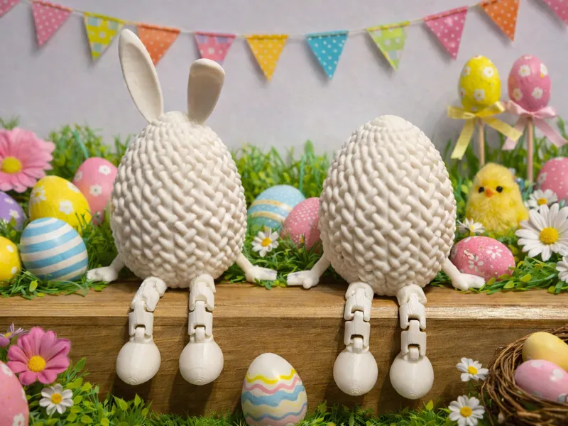 Articulated Knitted Easter Egg