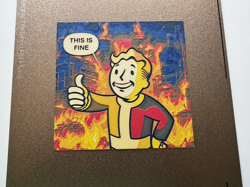 This is Fine inspired Fallout Boy HueForge