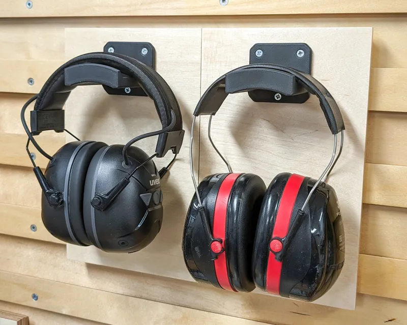 Universal Headphone / Ear-Protection Wall Holder
