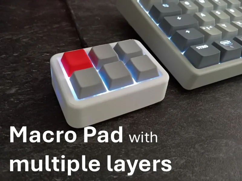 Macro Pad 3x2 Macro Keyboard | multiple layers