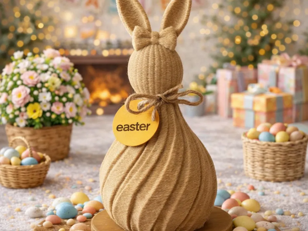 Modern Easter Bunny with Bow (+Normal Version) - Free 3D Print Model ...