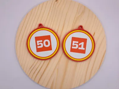 Ferrari 499P wec keychain 50 and 51
