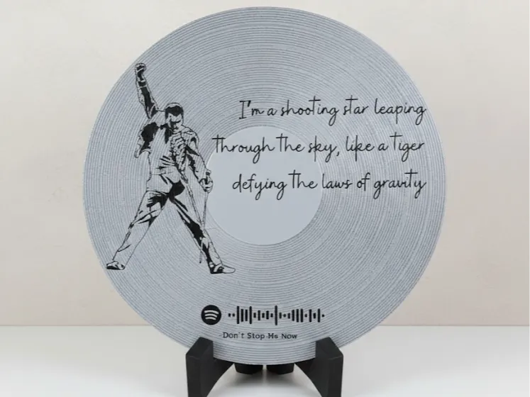Vinile Spotify di Freddie Mercury con Hueforge