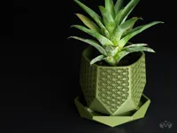 Hex Facet Planter – Monolith (Asanoha Edition)