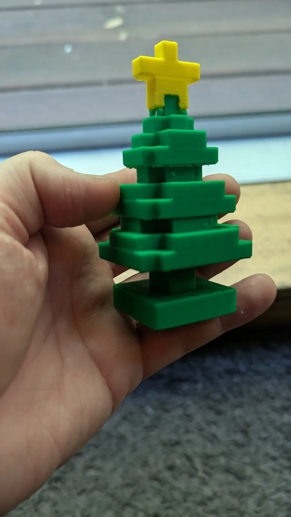 Pixel Star Mini Minecraft Pixel Christmas Tree - Free 3D Print Model - MakerWorld