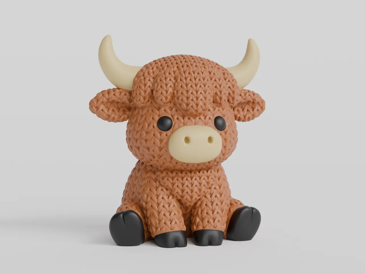 Knitted Highland Cow view 4