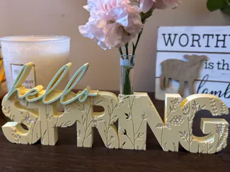 Hello Spring Floral Sign | Spring Decor | AMS