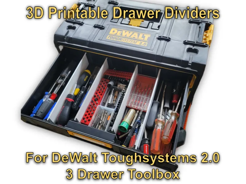 Drawer Dividers DeWalt Toughsystems 2.0 3 Drawer