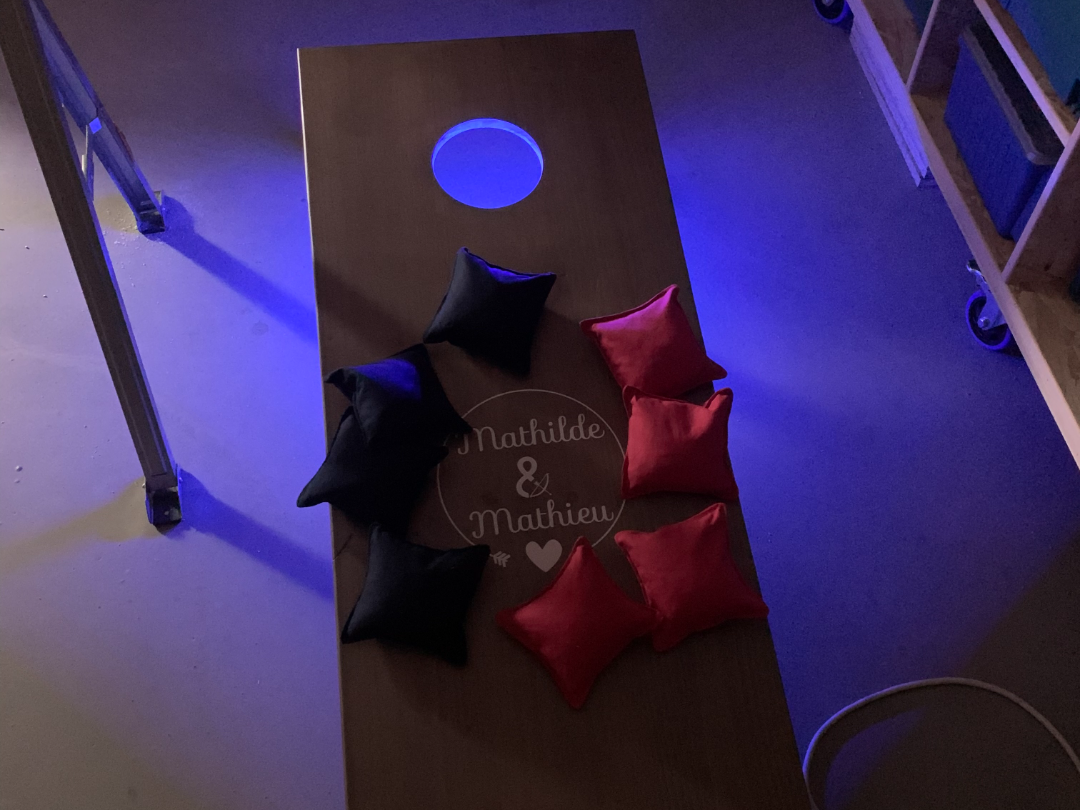 Led Ring for cornhole board