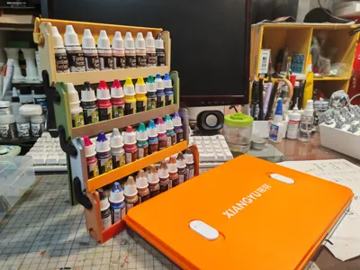 Brush Painting Water-Based Paint Rack