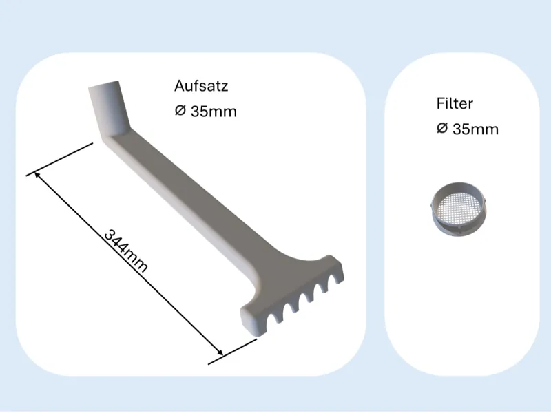 Staubsaugerdüse (Flachdüse) | Aufsatz für Schränke