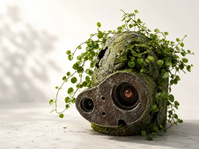 Laputa Castle in the sky robot head planter
