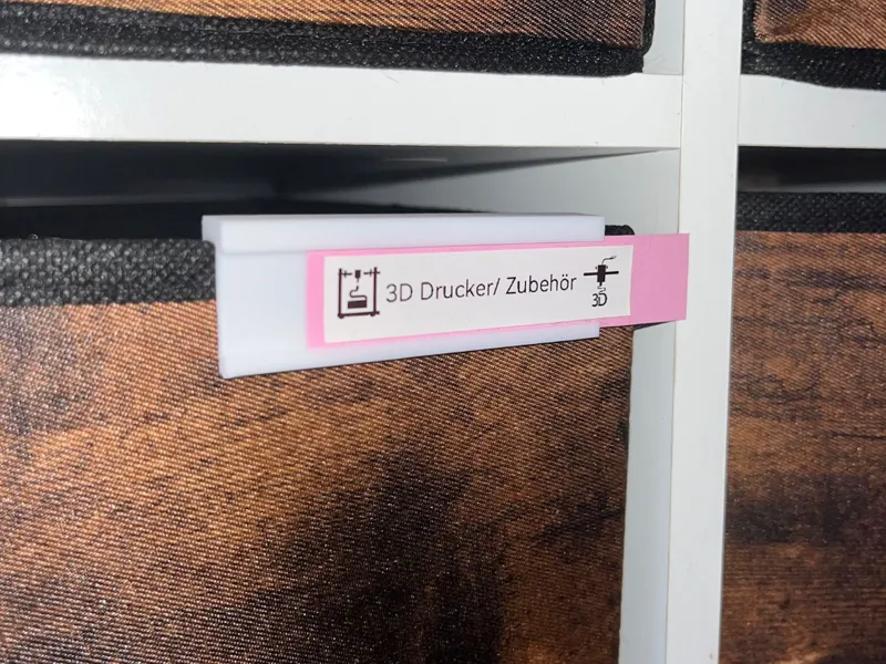 Clip-On Label Holder für Stoffboxen