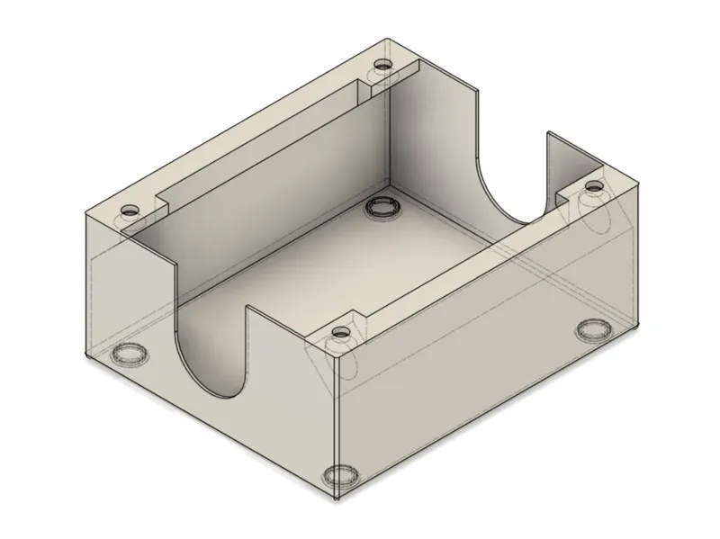 Screw-mounted under-desk cable box