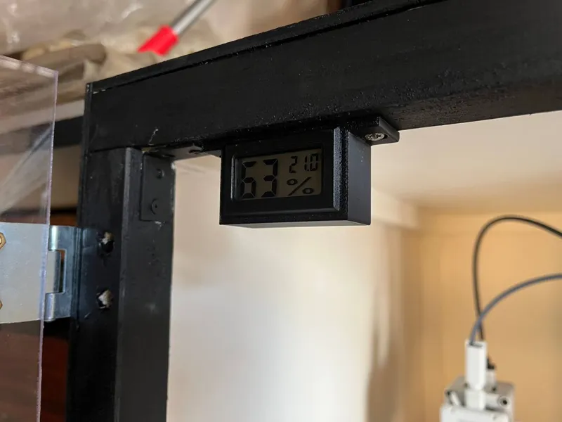 Rectangle Enclsure Thermometer Hygrometer Holder