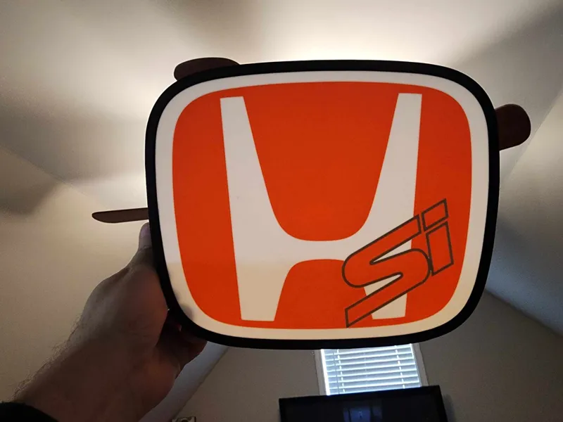 Honda badge with SI light box