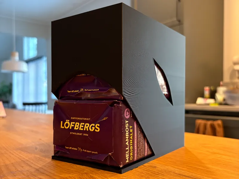 Kaffepaket hållare