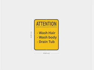 Shower reminder plaque for kids