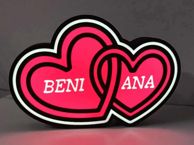 Personalized Heart Lightbox