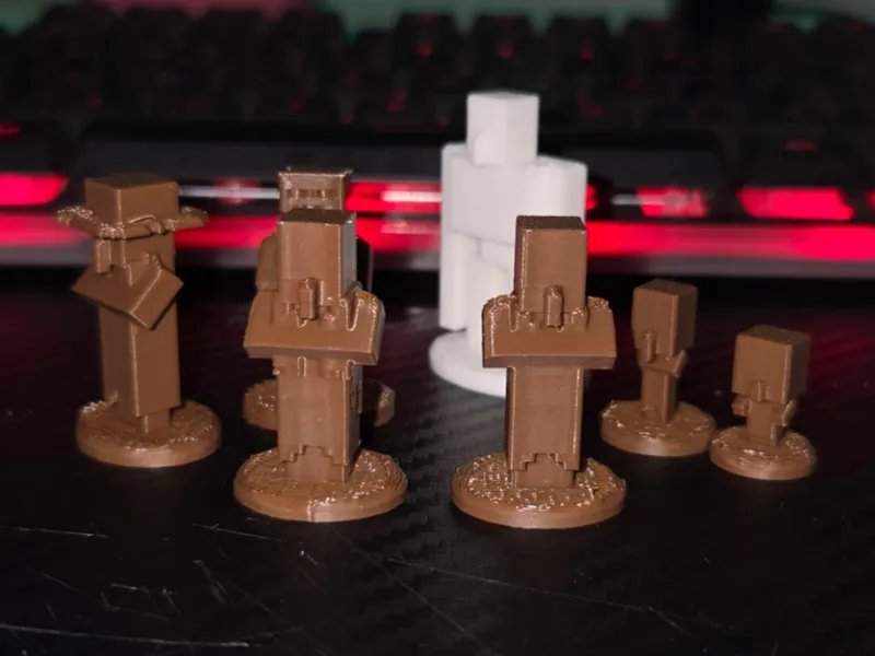 DND Minecraft VILLAGER Minis (WITH IRON GOLEM)