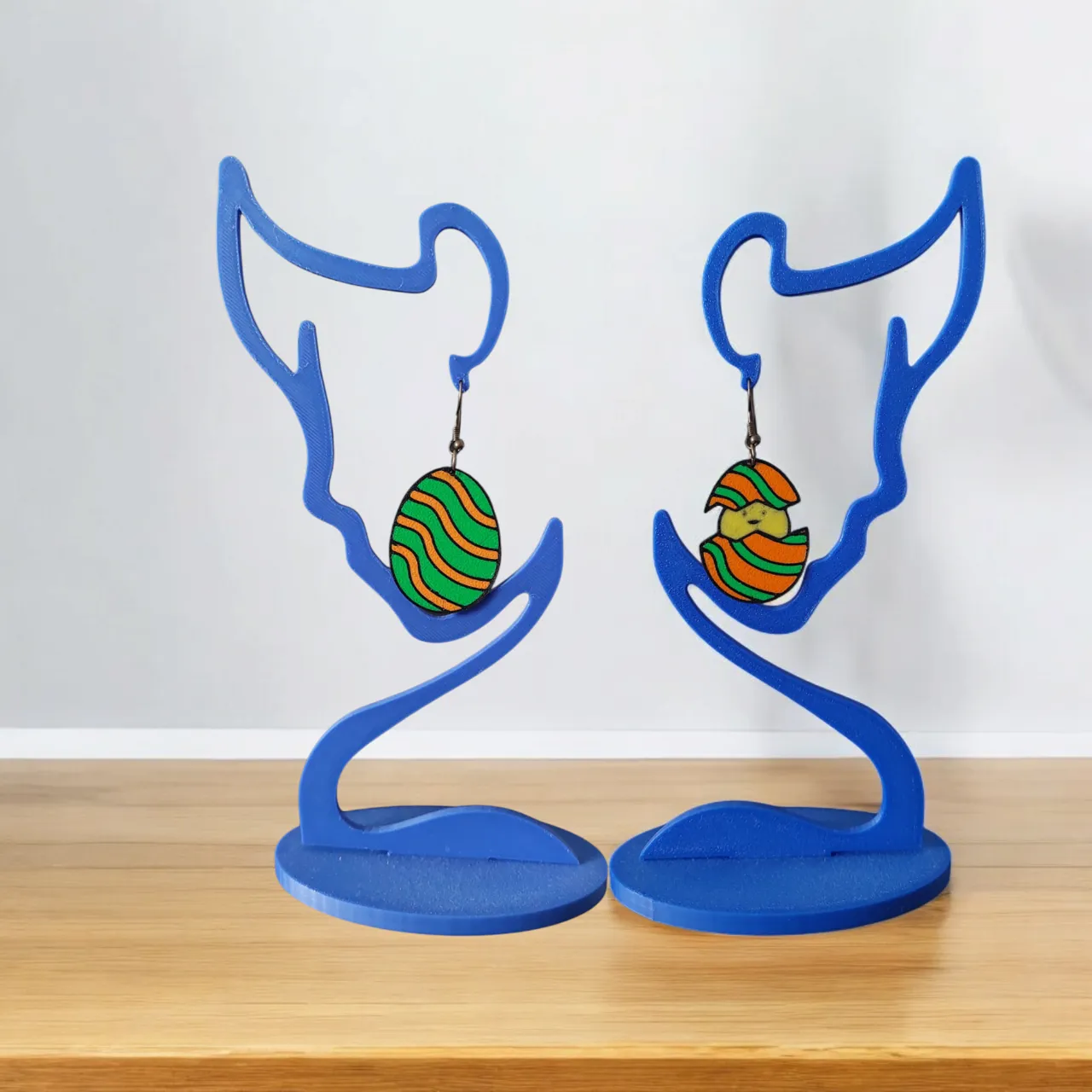 Multicolor Easter Chick & Egg Earrings view 2