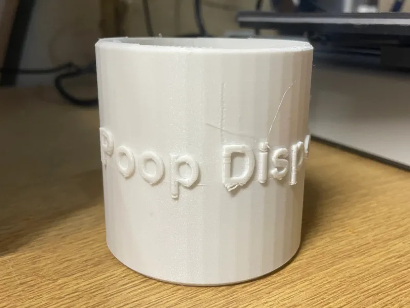 Printer poop disposal mug