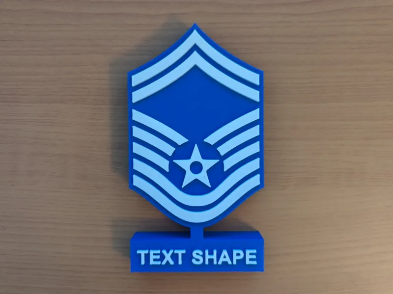 AF Senior Master Sergeant E8 Stand Customizable